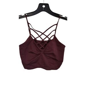 Suzette Women's Spider Cage Maroon Small Bralette‎
